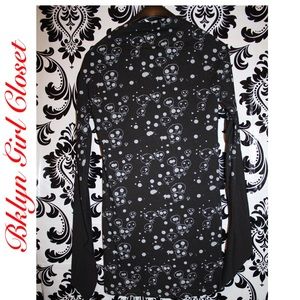 Skull Print Black Dress